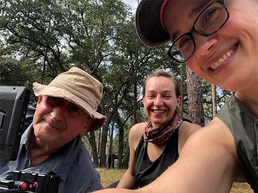 Dr. Miller with Kevin Flay and Kim Bartholomew at the Ordway-Swisher Biological Station